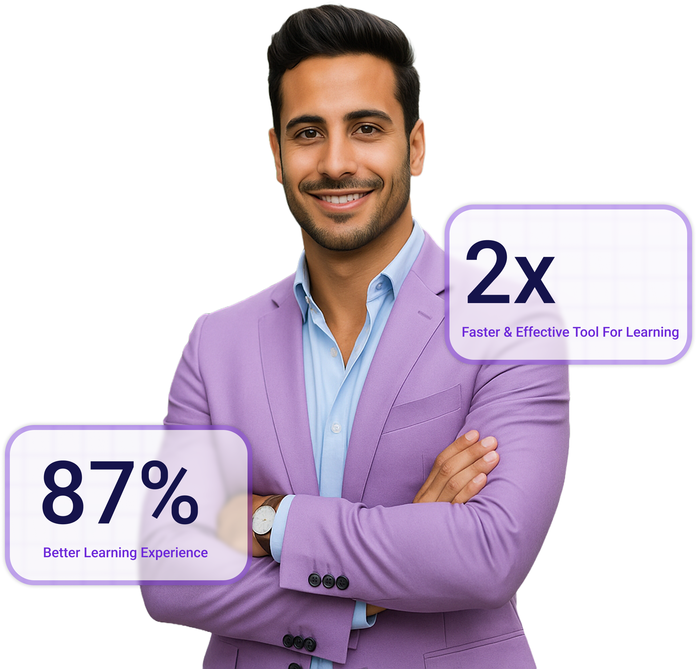 Professional in purple suit